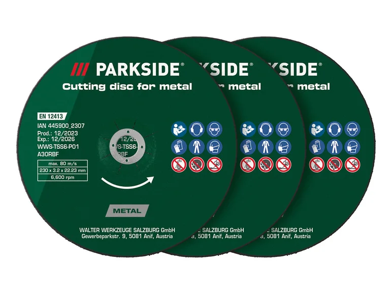 PARKSIDE® Kit de disques à tronçonner ou ébavurer ou Disque à tronçonner diamanté. Ø 230 mm