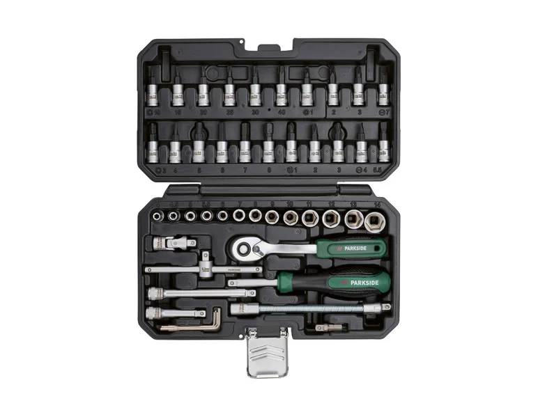PARKSIDE® Jeu de clés à douilles. 46 pièces