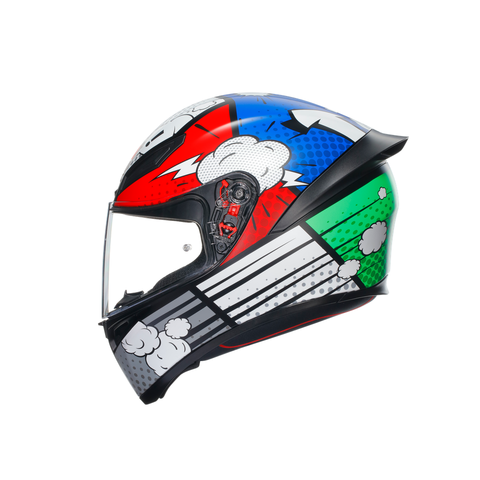 K1 S BANG MATT ITALY/BLUE - MOTORBIKE FULL FACE HELMET E2206
