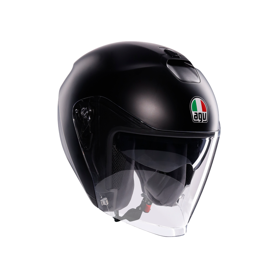IRIDES MONO MATT BLACK - MOTORBIKE OPEN FACE HELMET E2206
