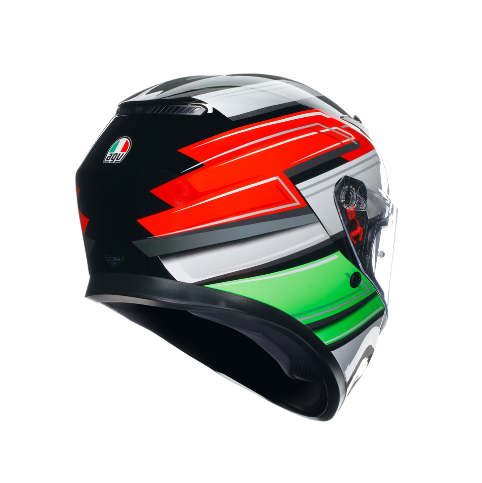 K3 WING BLACK/ITALY - MOTORBIKE FULL FACE HELMET E2206