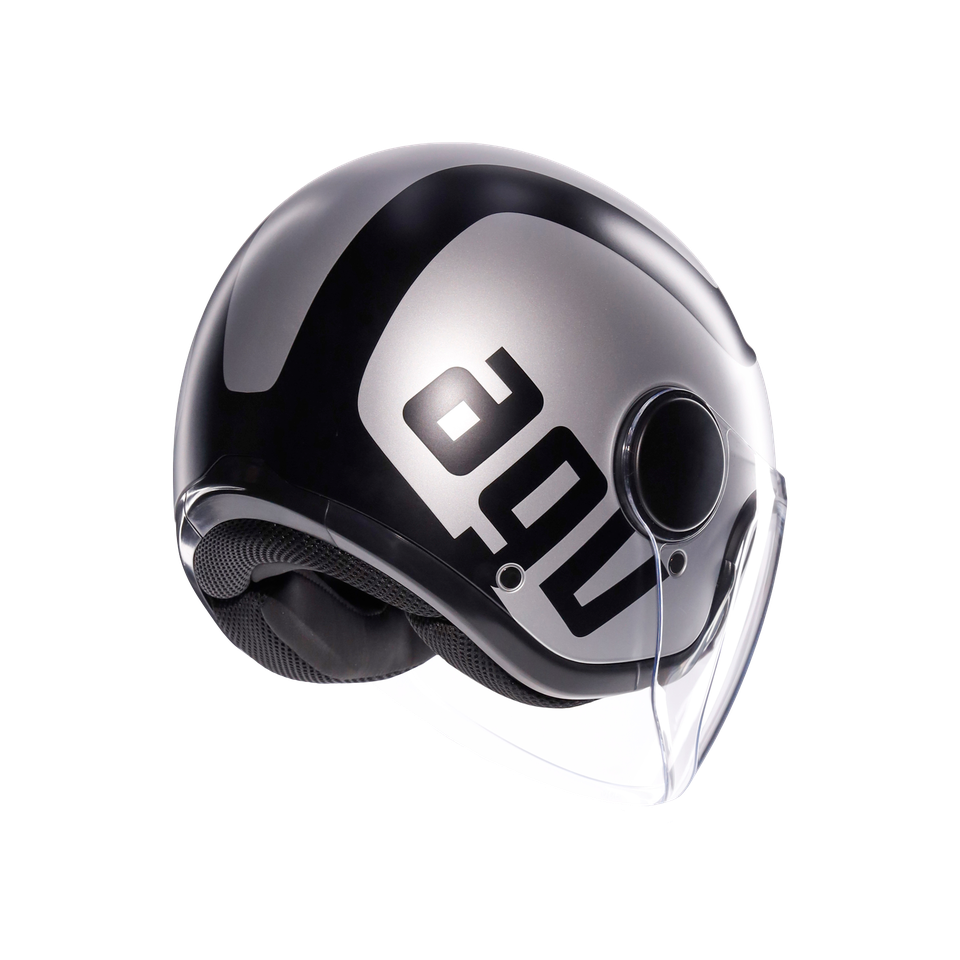 ETERES RIMINI MATT GREY/BLACK - MOTORBIKE OPEN FACE HELMET E2206