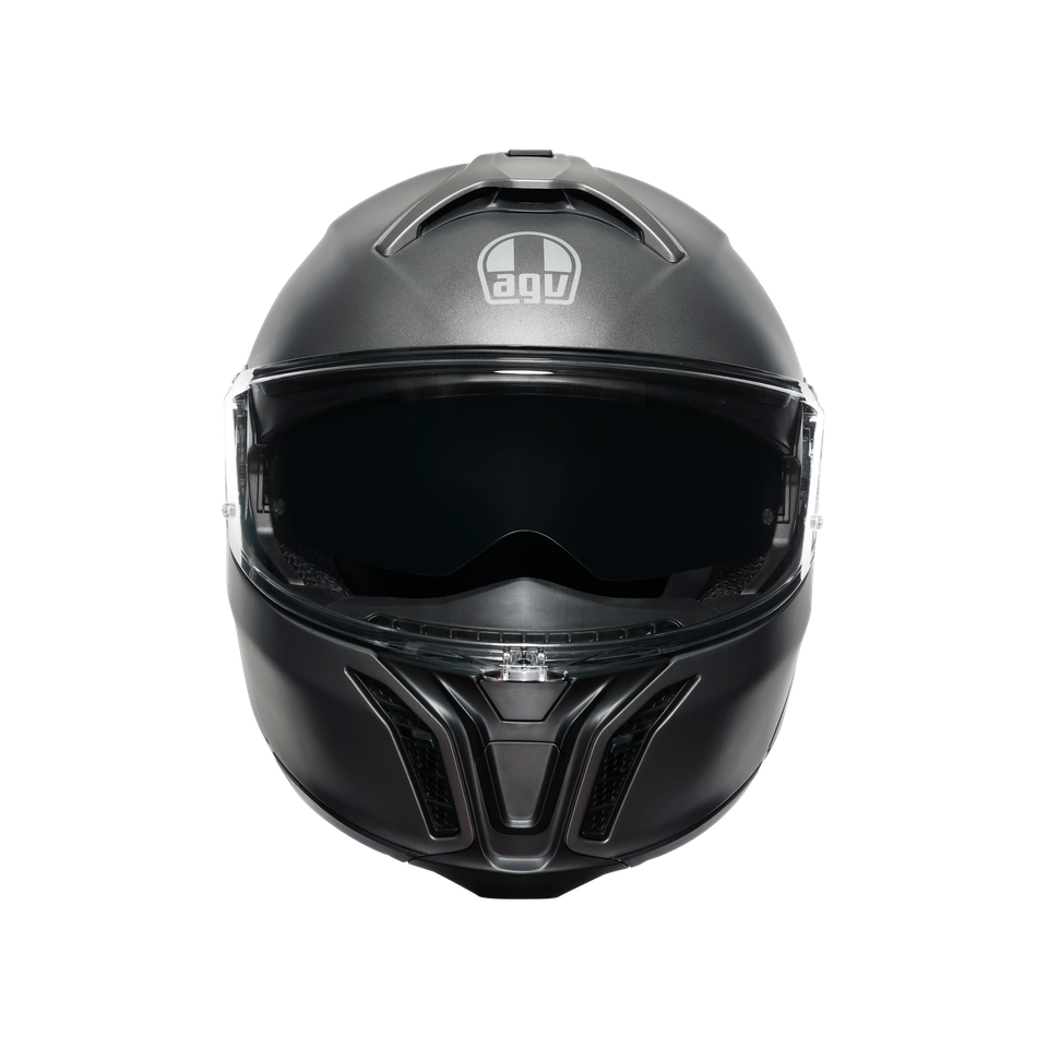 TOURMODULAR LUNA GREY MATT - MOTORBIKE FLIP UP HELMET E2206