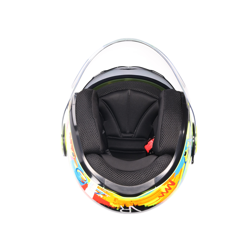 ETERES ROSSI WINTER TEST 2019 - MOTORBIKE OPEN FACE HELMET E2206