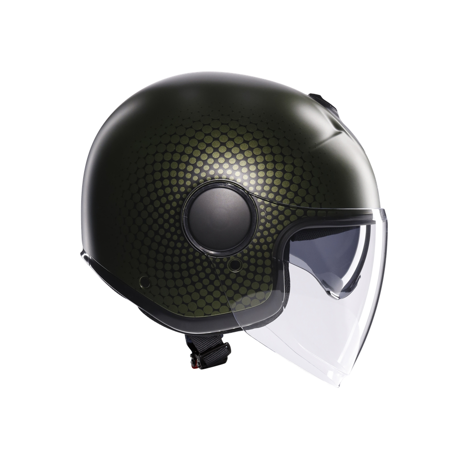 ETERES ANDORA MATT GREEN/BLACK - MOTORBIKE OPEN FACE HELMET E2206