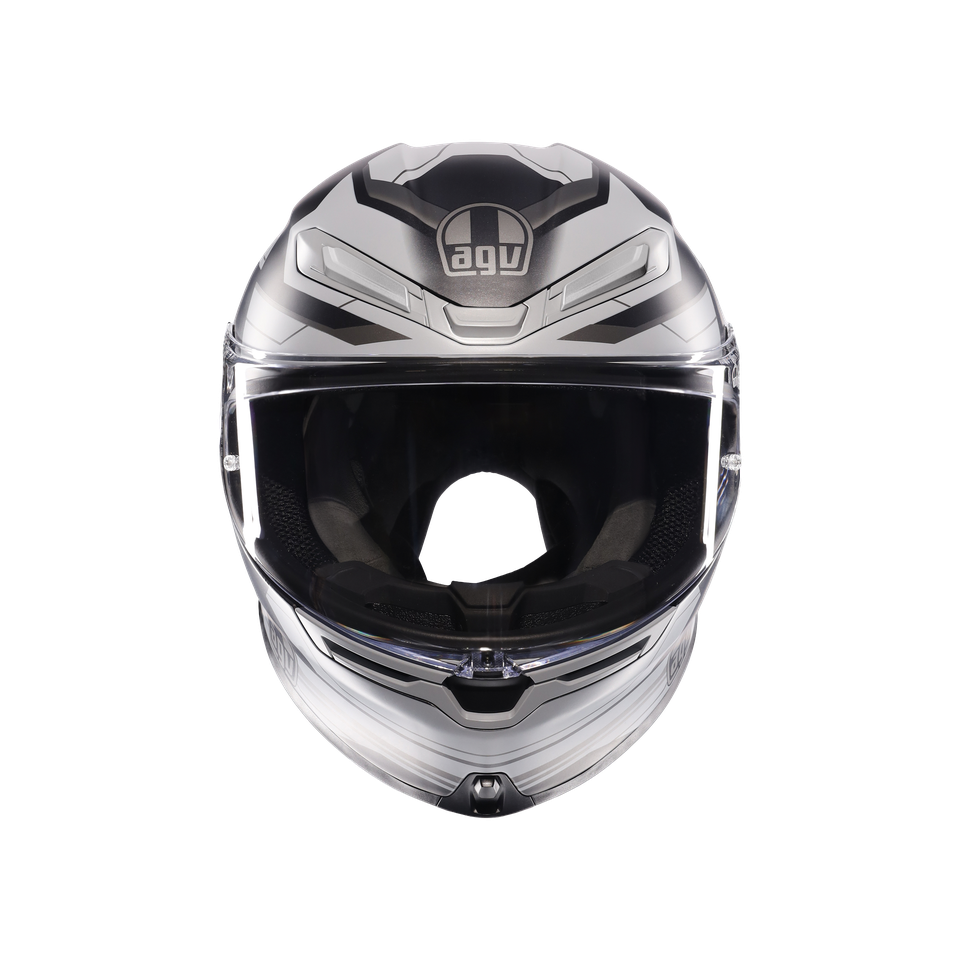 K6 S ULTRASONIC MATT BLACK/GREY - MOTORBIKE FULL FACE HELMET E2206