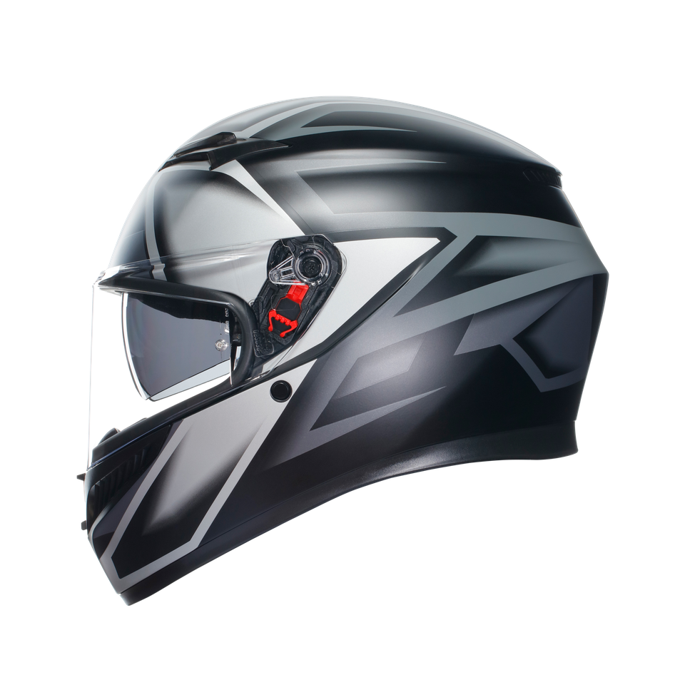 K3 COMPOUND MATT BLACK/GREY - MOTORBIKE FULL FACE HELMET E2206
