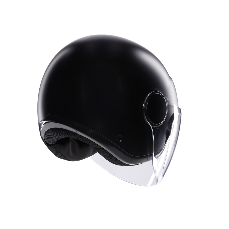 ETERES MONO MATT BLACK - MOTORBIKE OPEN FACE HELMET E2206