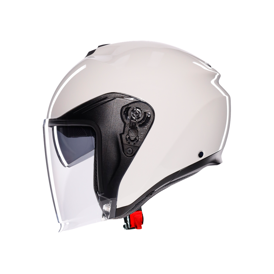IRIDES MONO MATERIA WHITE - MOTORBIKE OPEN FACE HELMET E2206