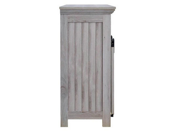 Joanna Electric Fireplace Media Console in Grey Washed Oak- SP5768