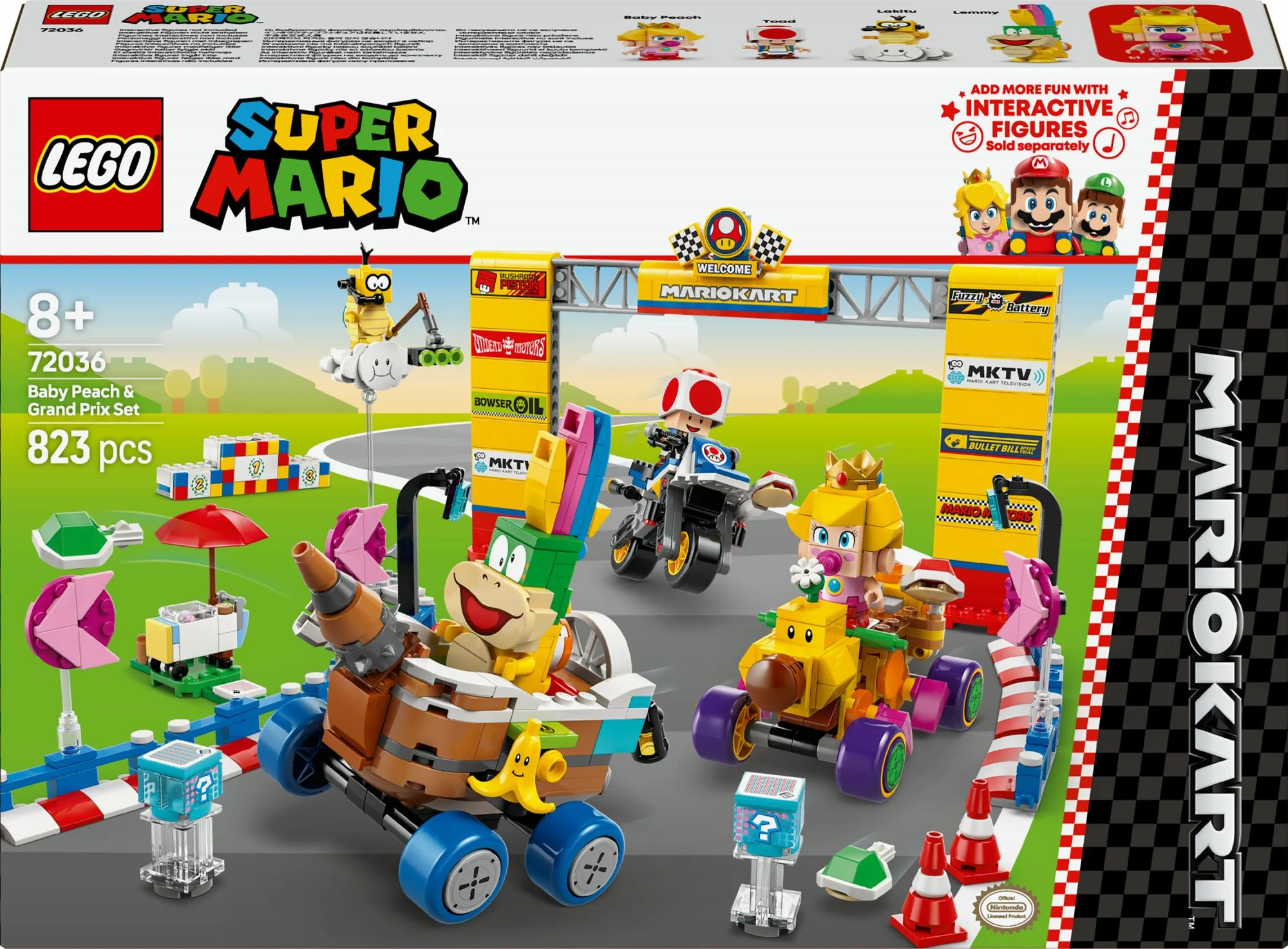 LEGO 72036 Super Mario - Mario Kart: Baby Peach & Grand Pix Set