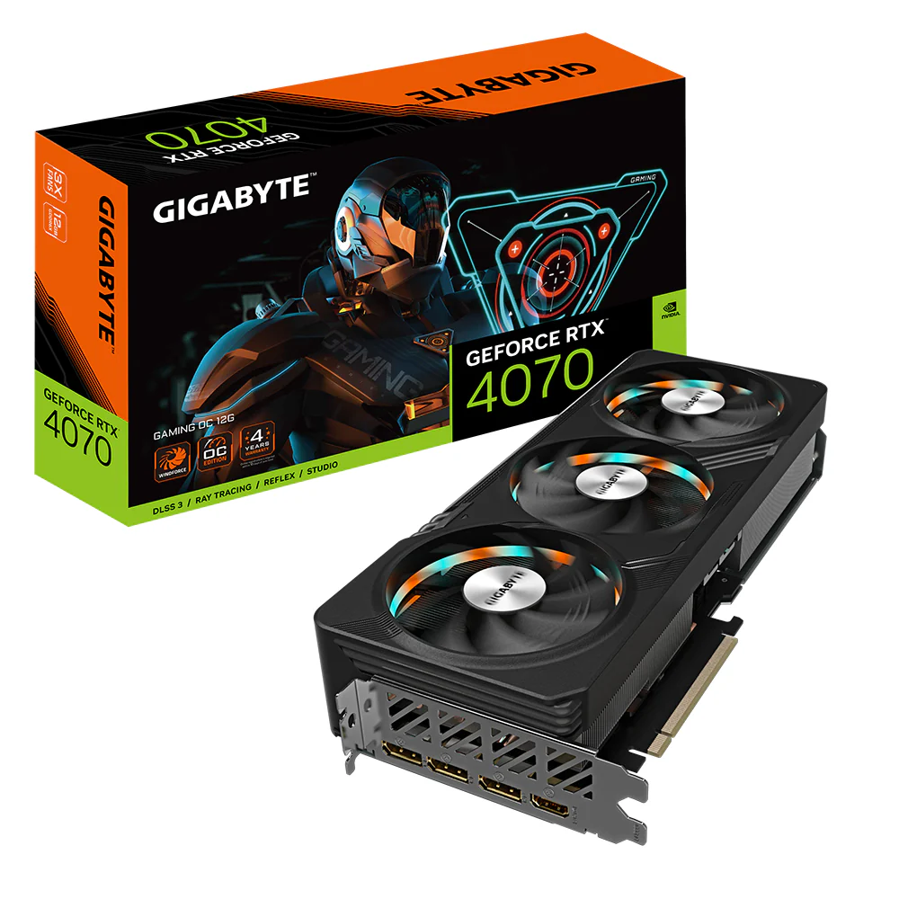 VGA PCIE16 RTX4070 12GB GDDR6X/N4070GAMING OC-12GD GIGABYTE