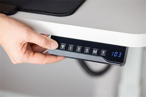 DELTACO Office Premium Sidde/stå-skrivebord Stål Kontor