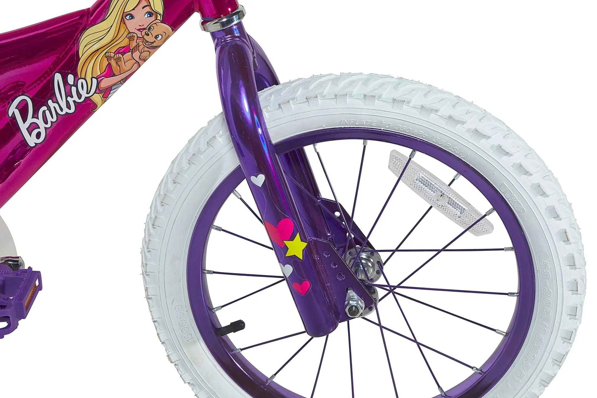 Dynacraft Barbie 16 - inch Girls Bike for Age 6 - 10 Years