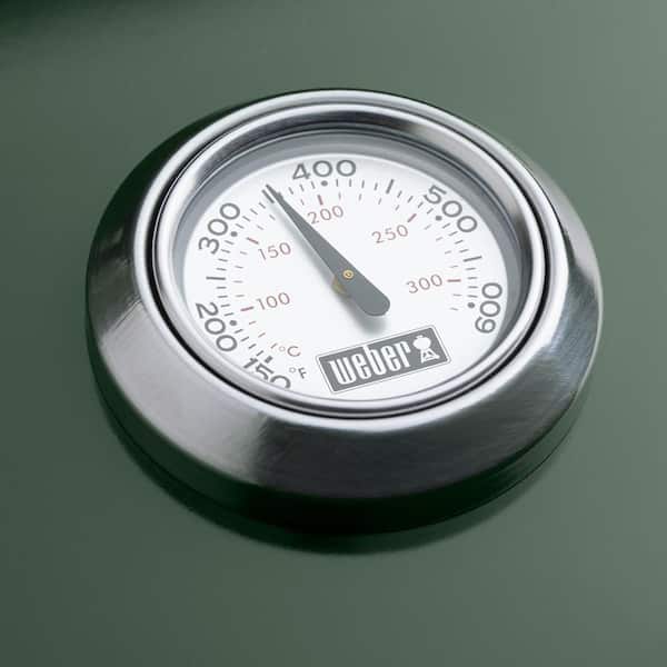 22 in. Performer Deluxe Charcoal Grill in Green with Built-In Thermometer and Digital Timer