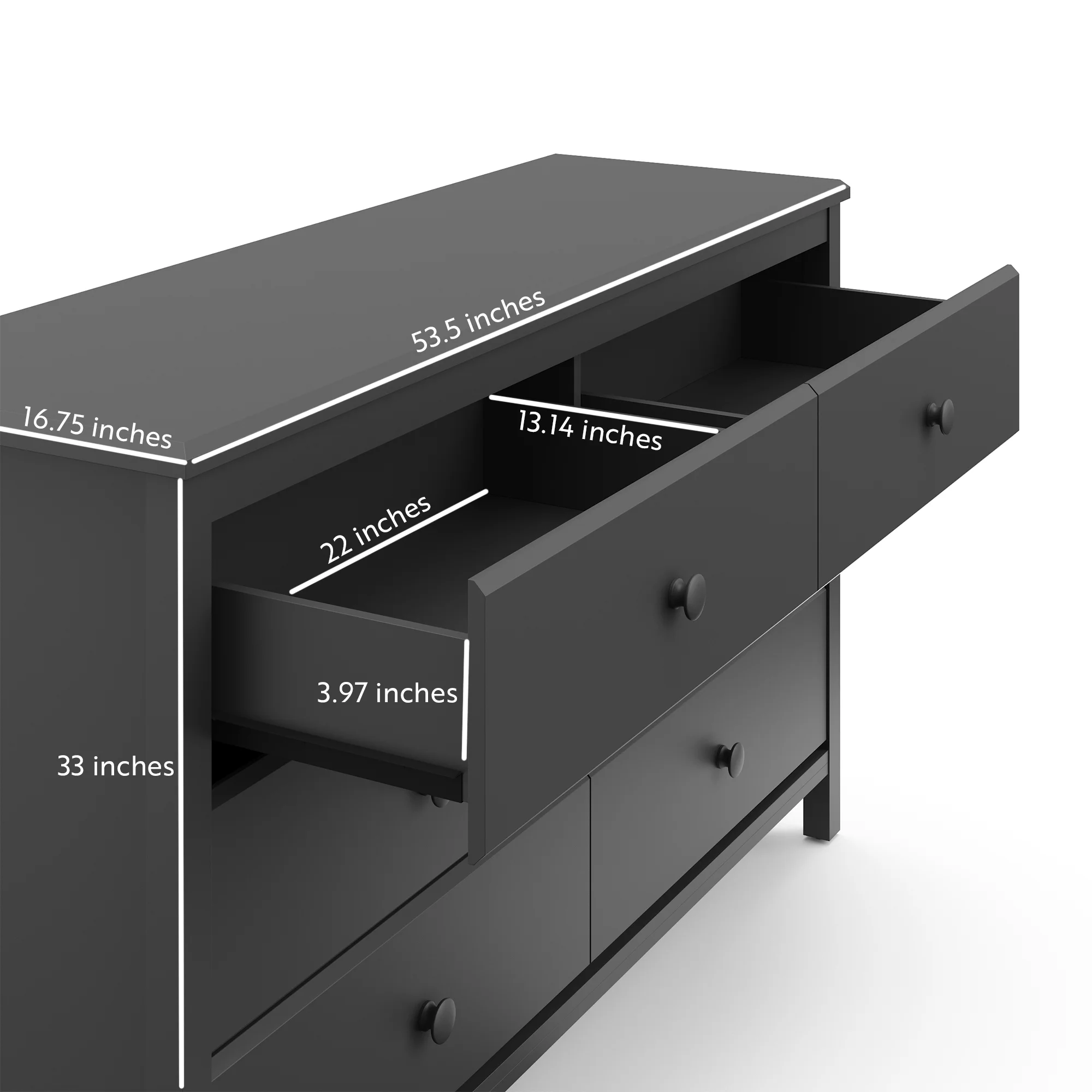 Storkcraft Alpine 6 Drawer Nursery Double Dresser, Olive