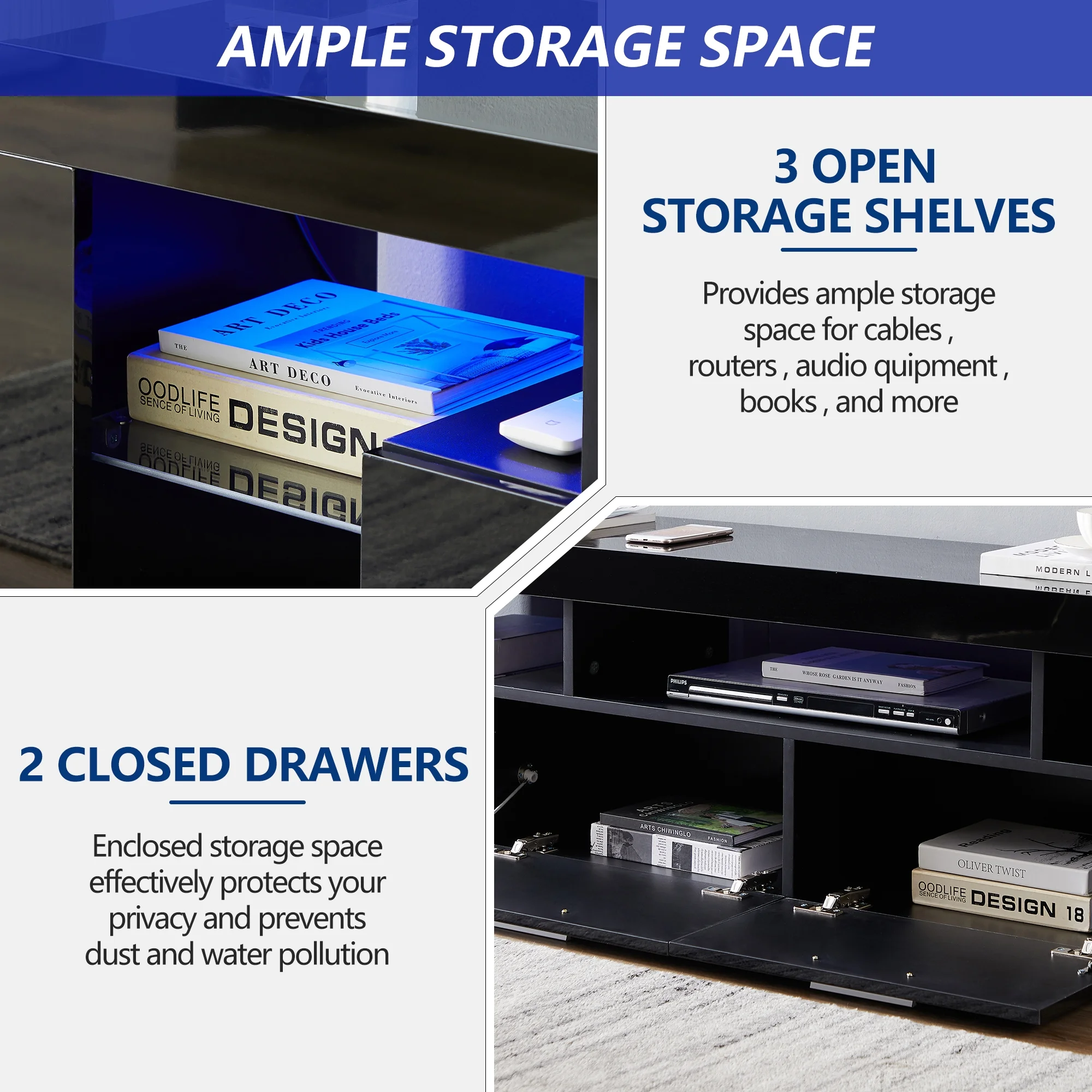 UHOMEPRO TV Stand for TV up to 70