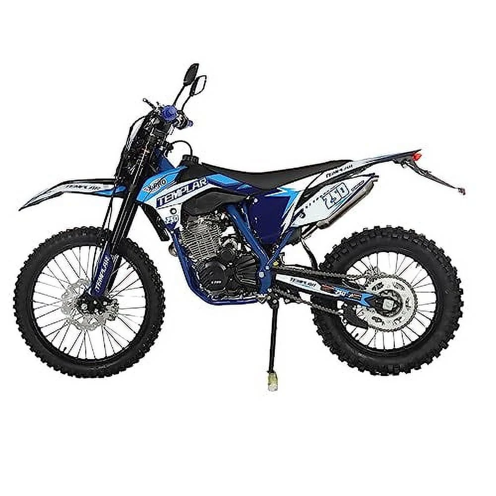 X-Pro Brand New Templar 250cc Zongshen Brand Engine Gas Dirt Bike Pit Bike with All Lights and 5-Speed Manual Transmission, Electric/Kick Start! Big 21