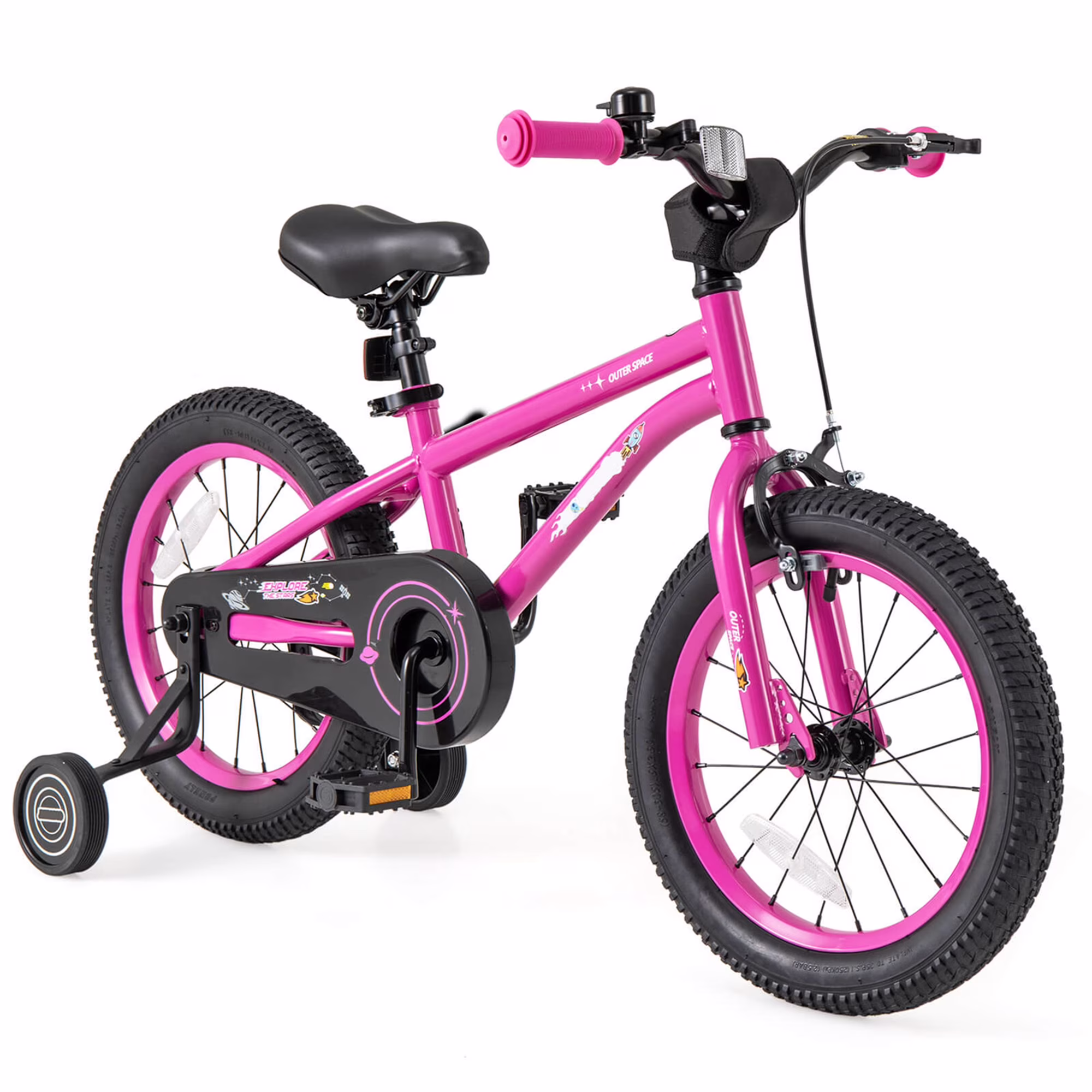 Costway 16-Inch Kid��s Bike for 4-7 Years Old with Adjustable Saddle & Anti-slip Handlebar Black