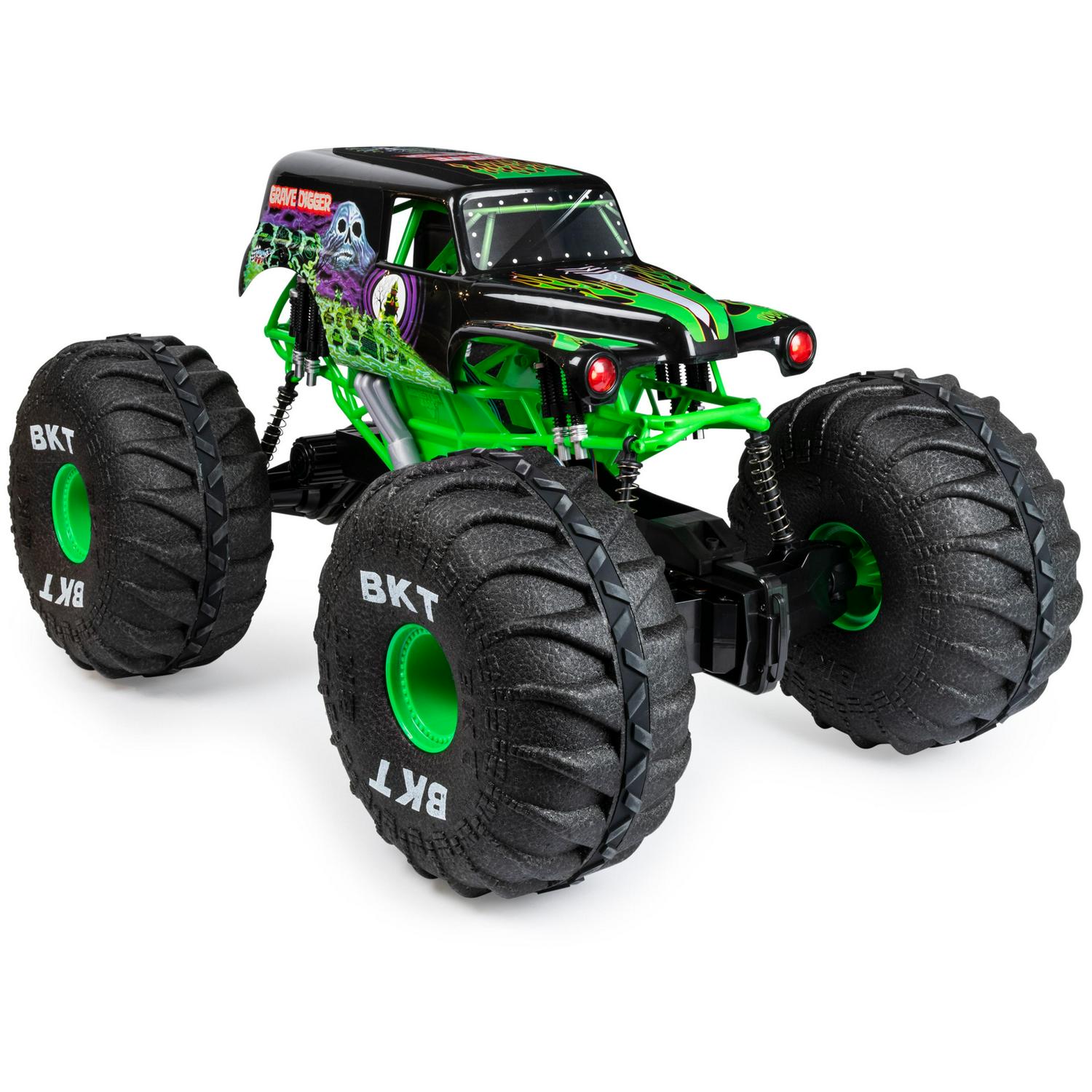 Monster Jam. Official Mega Grave Digger All-Terrain Remote Control Monster Truck with Lights. 1:6 Scale. Kids Toys for Boys and Girls Ages 4-6+