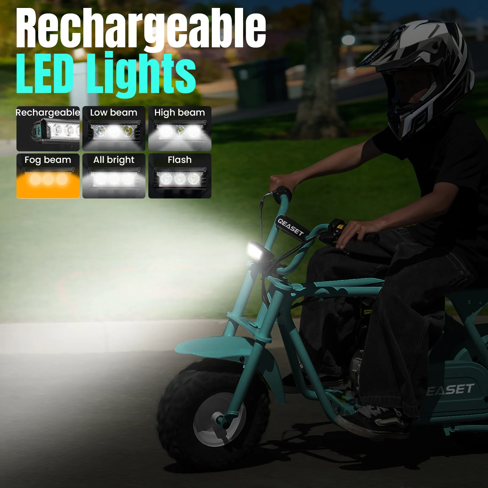 QEASET MB001 Gas Powered Mini Dirt Bike 99CC for Teens and Adults, 25MPH Off Road Motorcycle, Weight Support Up to 200 LBS - Black