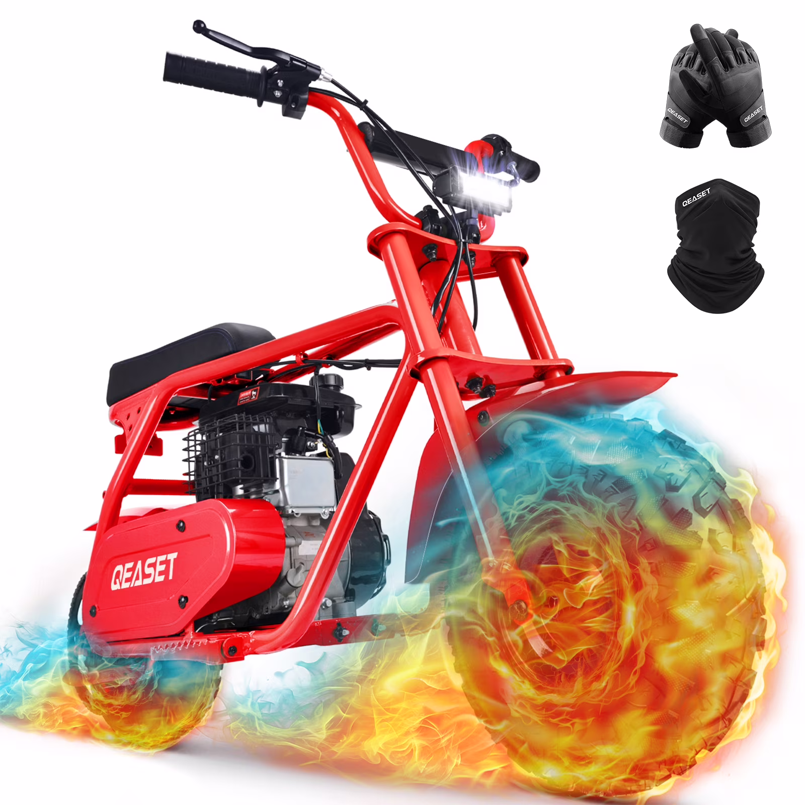 QEASET MB001 Gas Powered Mini Dirt Bike 99CC for Teens and Adults, 25MPH Off Road Motorcycle, Weight Support Up to 200 LBS - Black