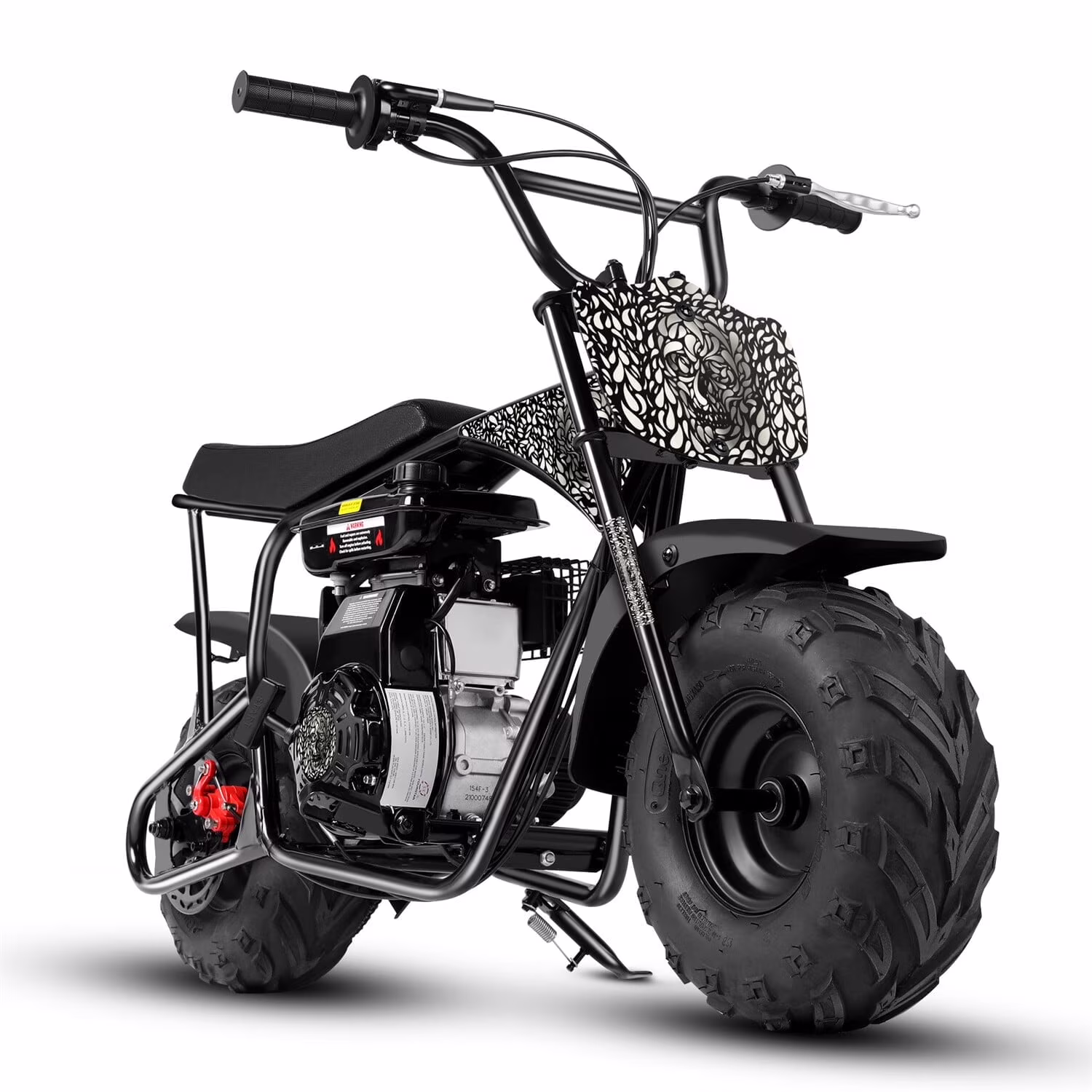 Oryxearth Mini Gas Bike, 105cc 4-Stroke Dirt Off Road Trail, 24mph, Weight Support 165 LBS, Red