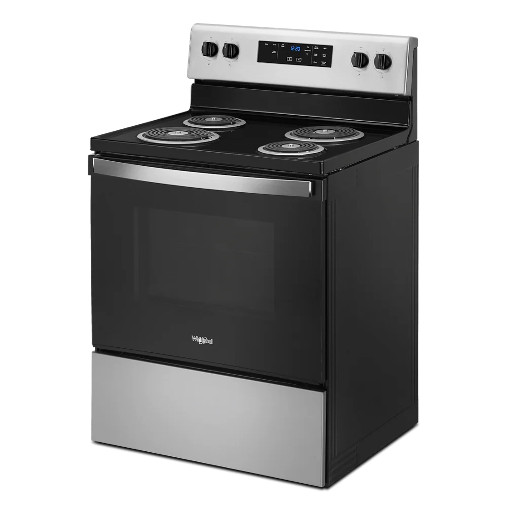 Whirlpool 30 in 4.8 Cu. ft Freestanding Coil Electric Ranger in Stainless Steel