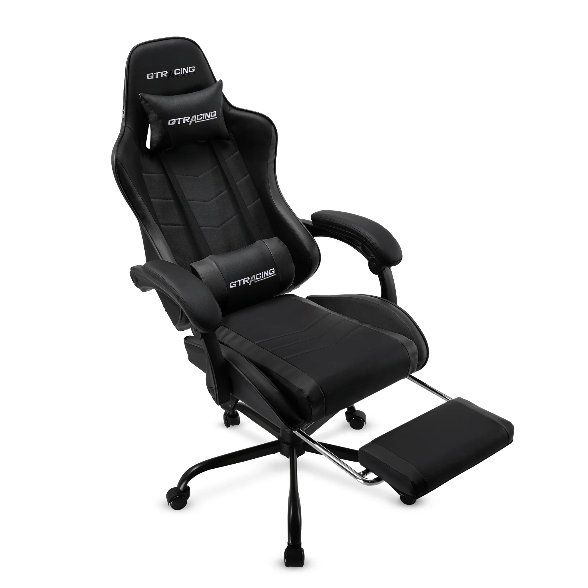 GTRACING GTWD-200 Ergonomic Gaming Chair with Adjustable Pillows and Footrest , Red