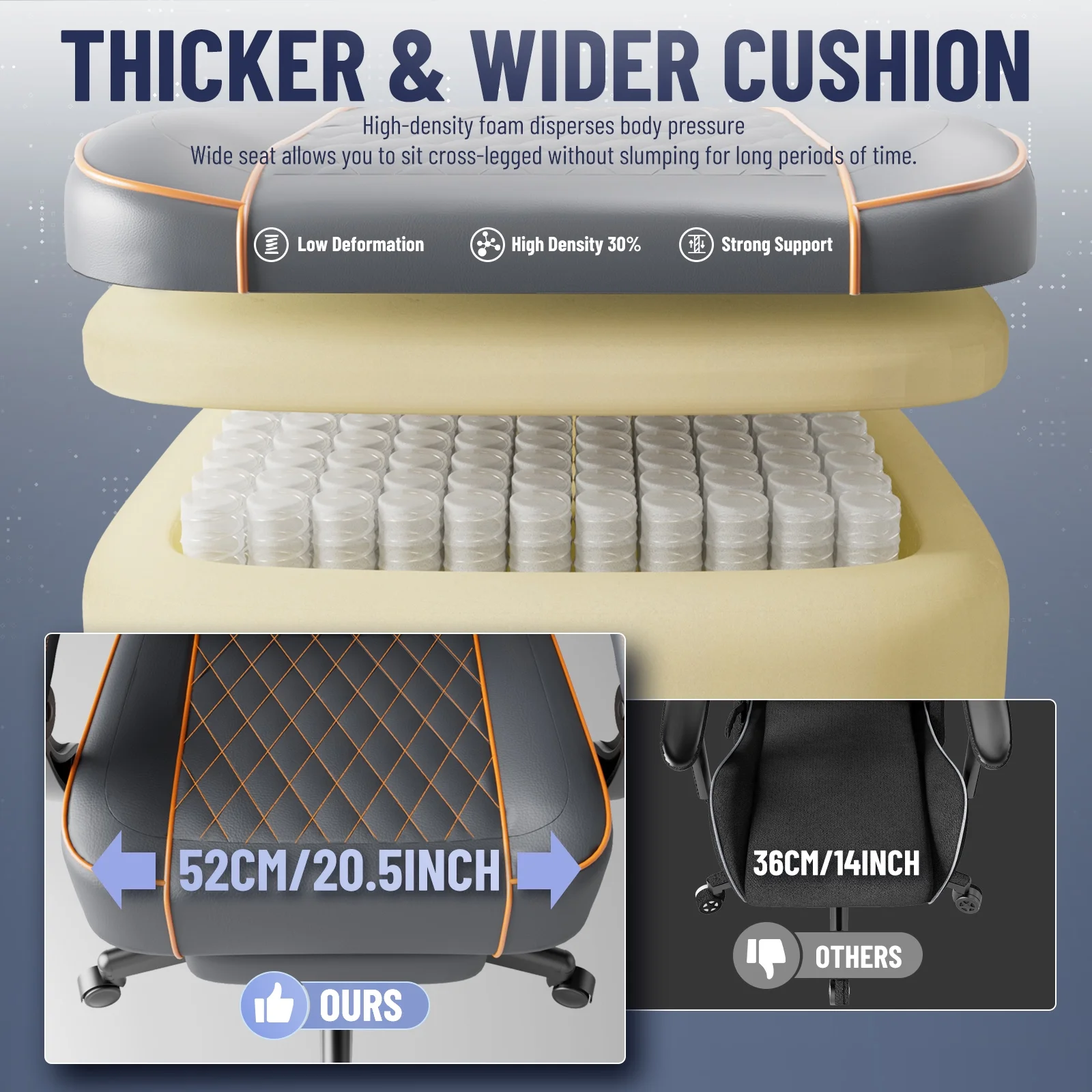 SOONTRANS Gaming Chair for Adults, Velvet Fabric High Back Comfortable Video Game Chair with Footrest and Massage Lumbar Cushion, Racing Computer Desk Chair, Ergonomic Gamer Chair, Black/Grey