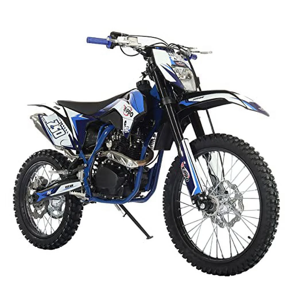 X-Pro Brand New Titan 250cc Gas Pit Dirt Bike with LED Headlight, 5-Speed Manual Transmission, Electric/Kick Start! Big 21