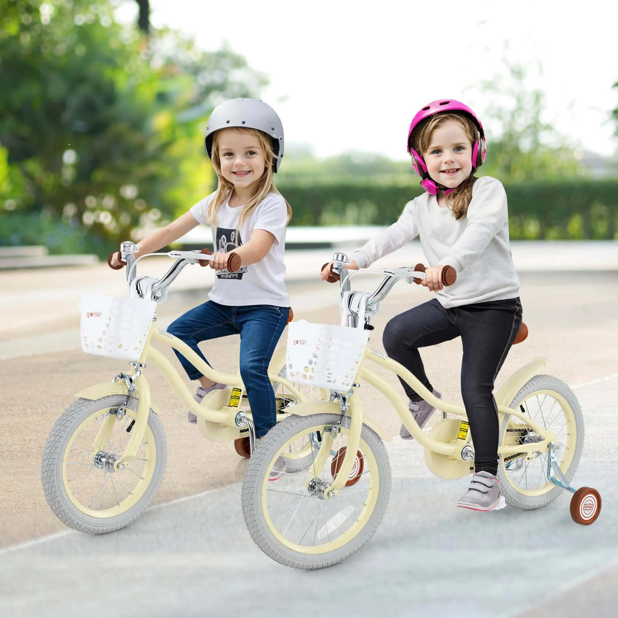 Costway 18'' Kids Bike Toddler Bicycle with Training Wheel Kickstand for 4-8 Years Old Pink
