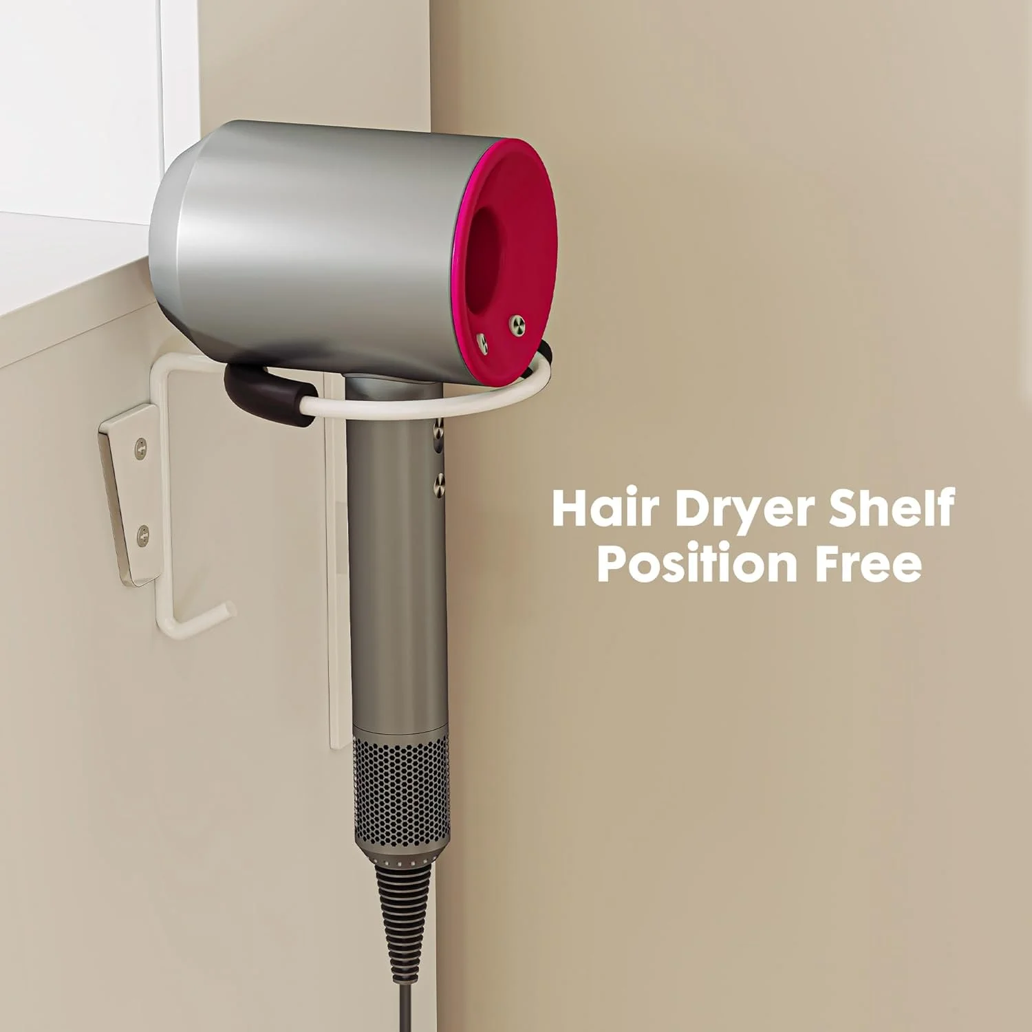 Blorly White Vanity Desk with Mirror, Makeup Vanity Table with LED Lights and Power Outlet, 3 Drawer, 4 Shelves, 1 Cabinet