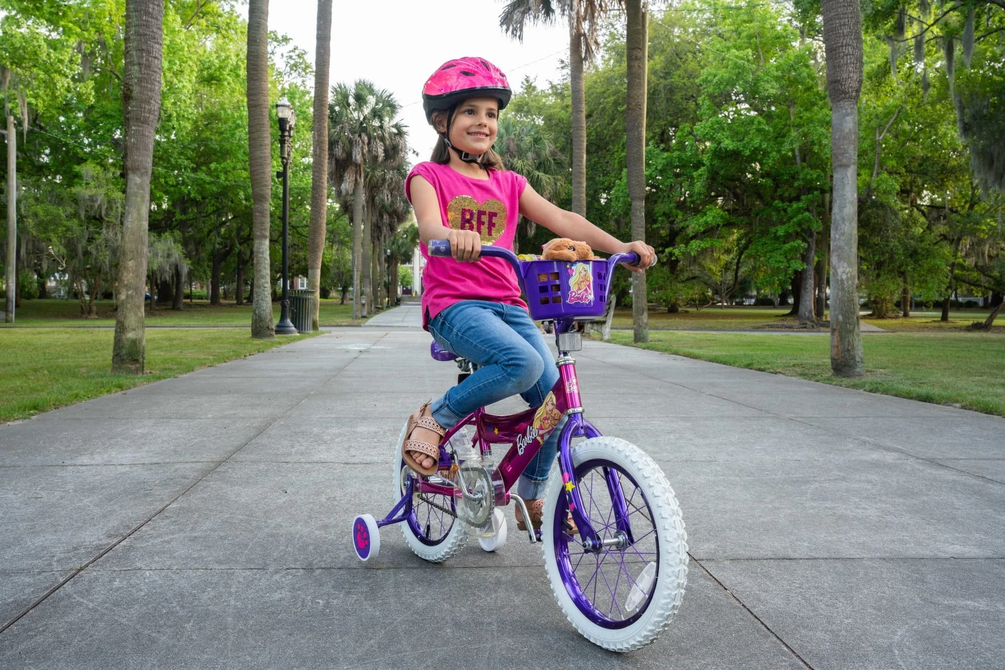 Dynacraft Barbie 16 - inch Girls Bike for Age 6 - 10 Years