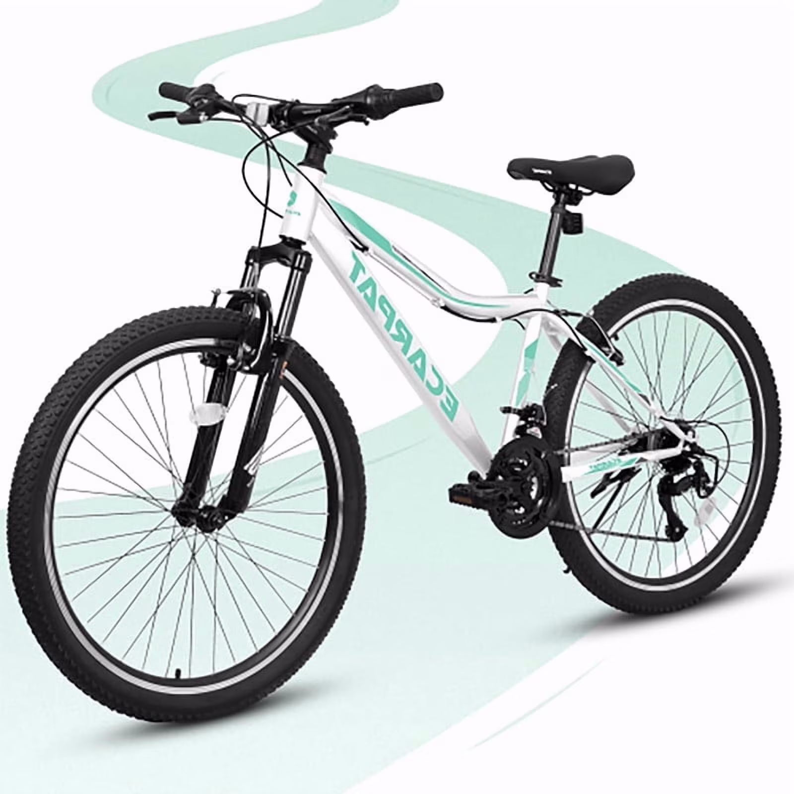 24 Inch Mountain Bike for Teenagers, High Carbon Steel Frame, Dual Full Suspension Mountain Bike, Mountain Tire, 21 Speed Mens Womens Outdoor Cycling, Birthday Gifts