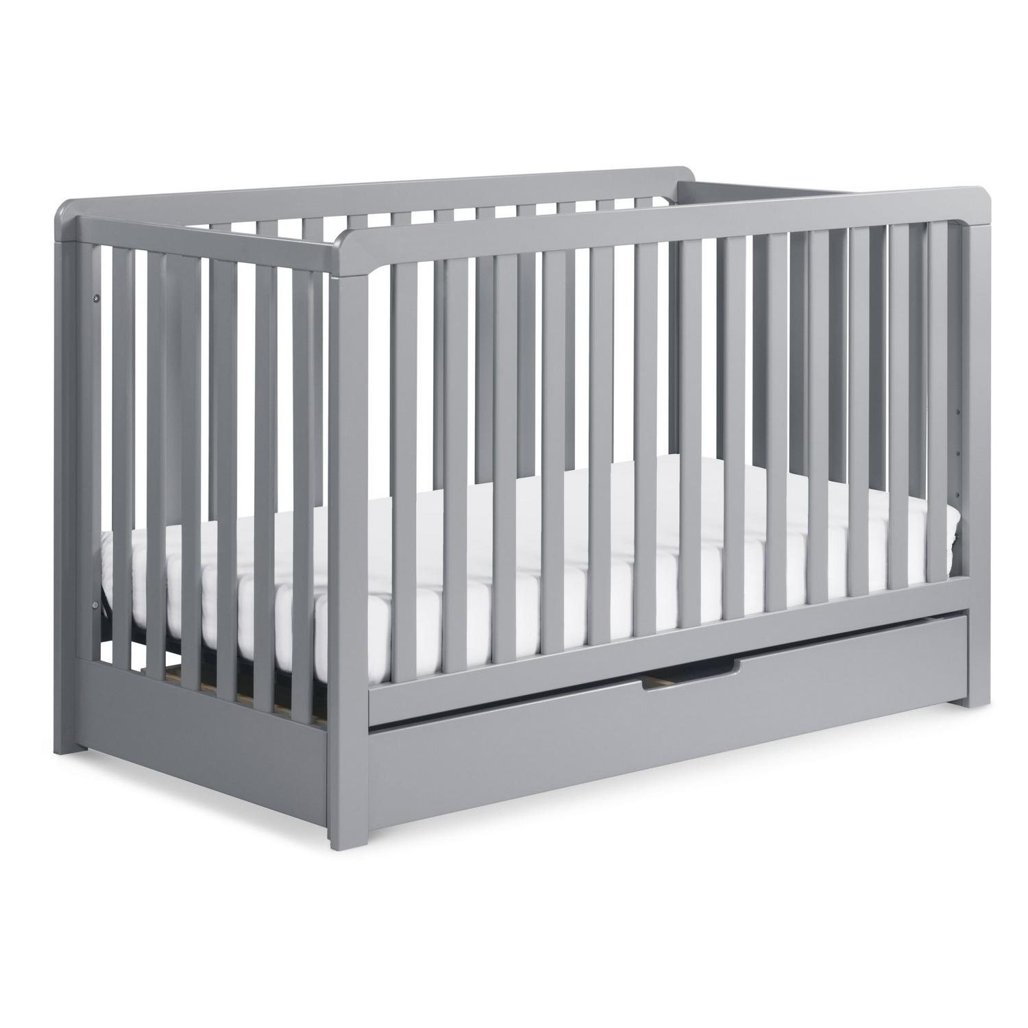Carter-s by DaVinci Colby 4-in-1 Convertible Crib with Trundle Drawer in Gray