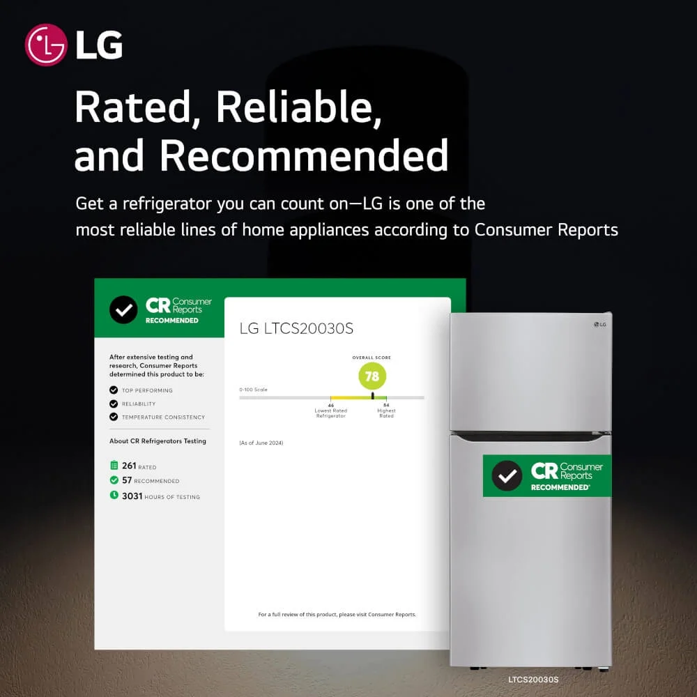 LG LTCS20030S 20 Cu. ft. Stainless Top Freezer Refrigerator - New