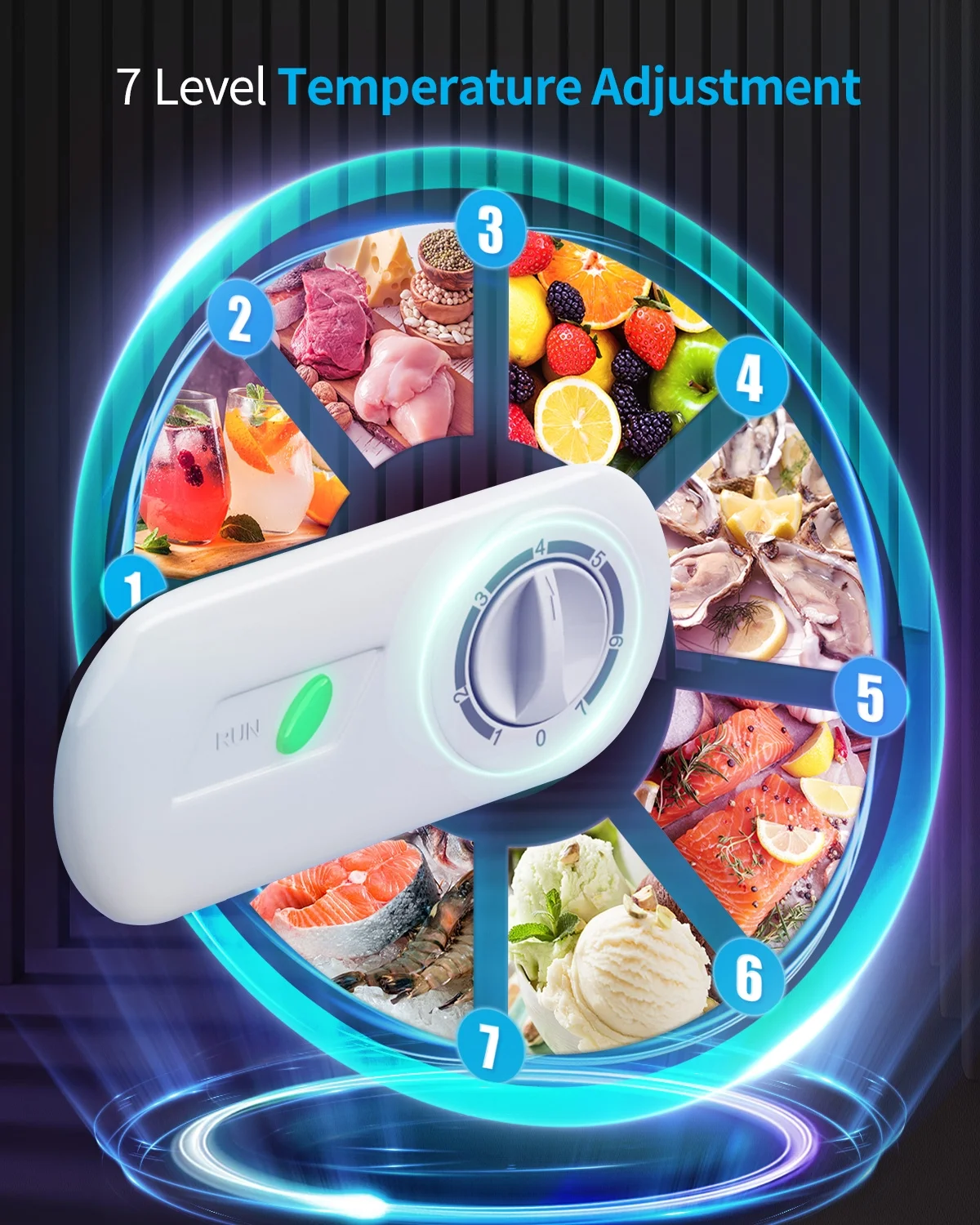 TABU 3.5 Cu ft Chest Freezer,Deep Freezer with Top Open Door and Removable Storage Basket, (Black)