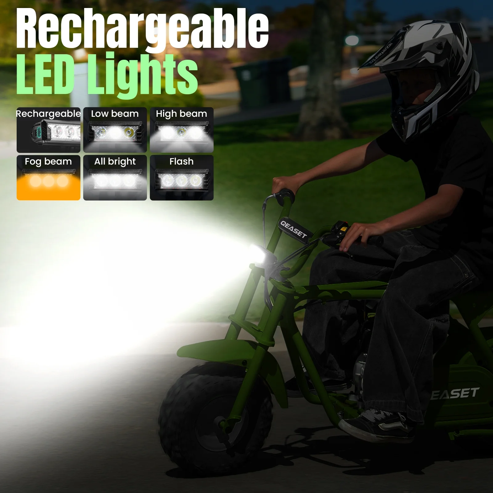 QEASET MB001 Gas Powered Mini Dirt Bike 99CC for Teens and Adults, 25MPH Off Road Motorcycle, Weight Support Up to 200 LBS - Black