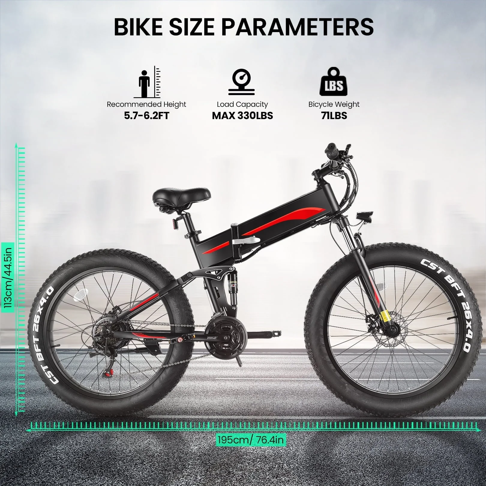 Funcid Electric Bike, 26