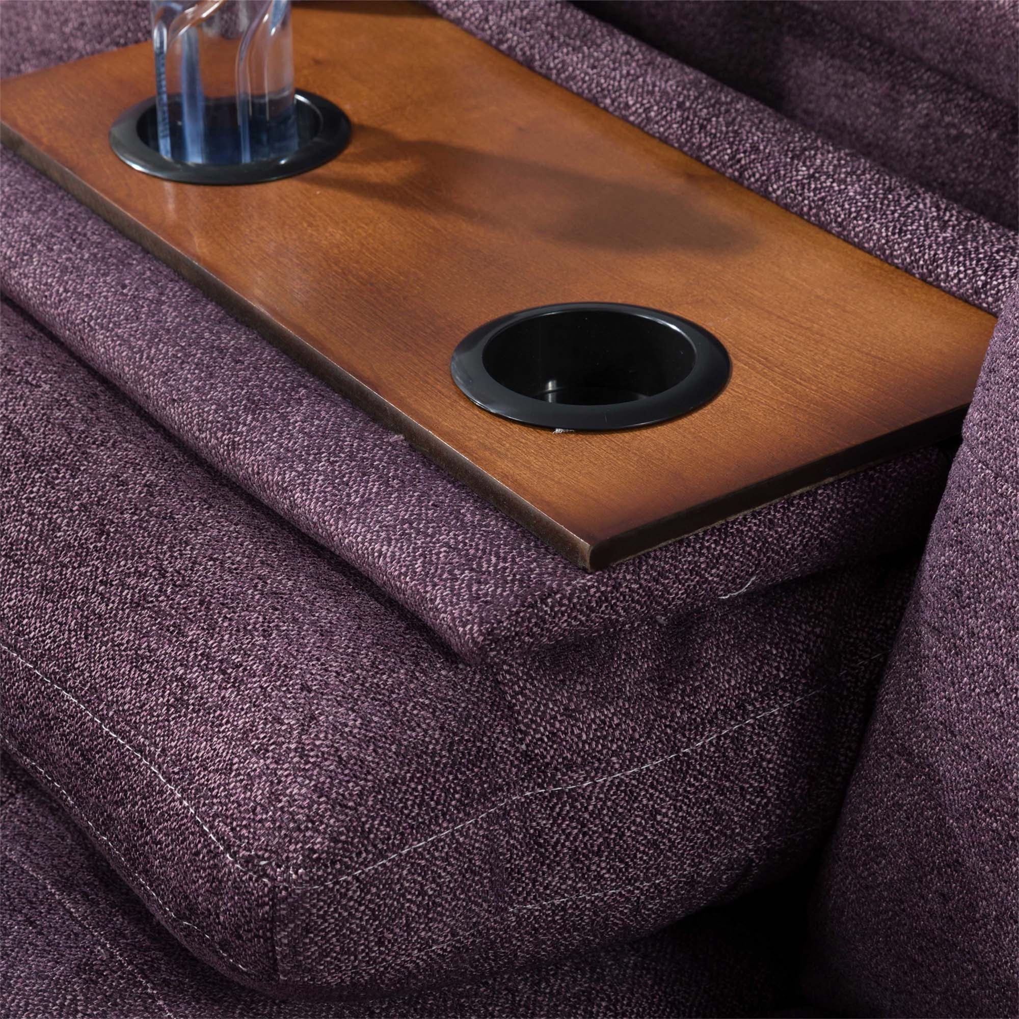 Aukfa 3 Piece Sectional Sofa, Living Room Couch with Storage Ottoman&Cup Holder, Linen, Left Hand, Black Gray