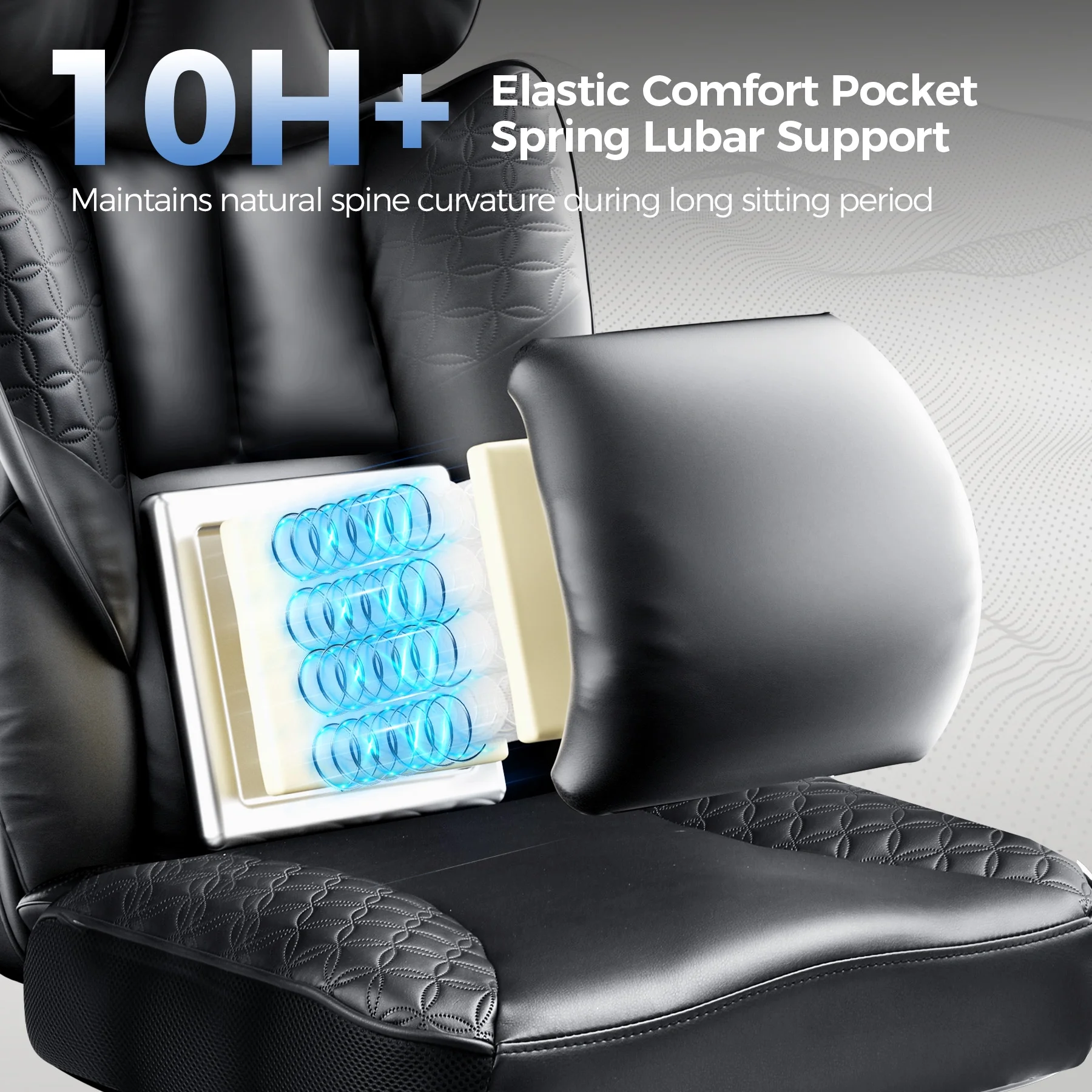 LUCKLIFE Big & Tall Office & Gaming Chair 400LBS Capacity, Wide Ergonomic Seat with Footrest, Adjustable Armrests, Black