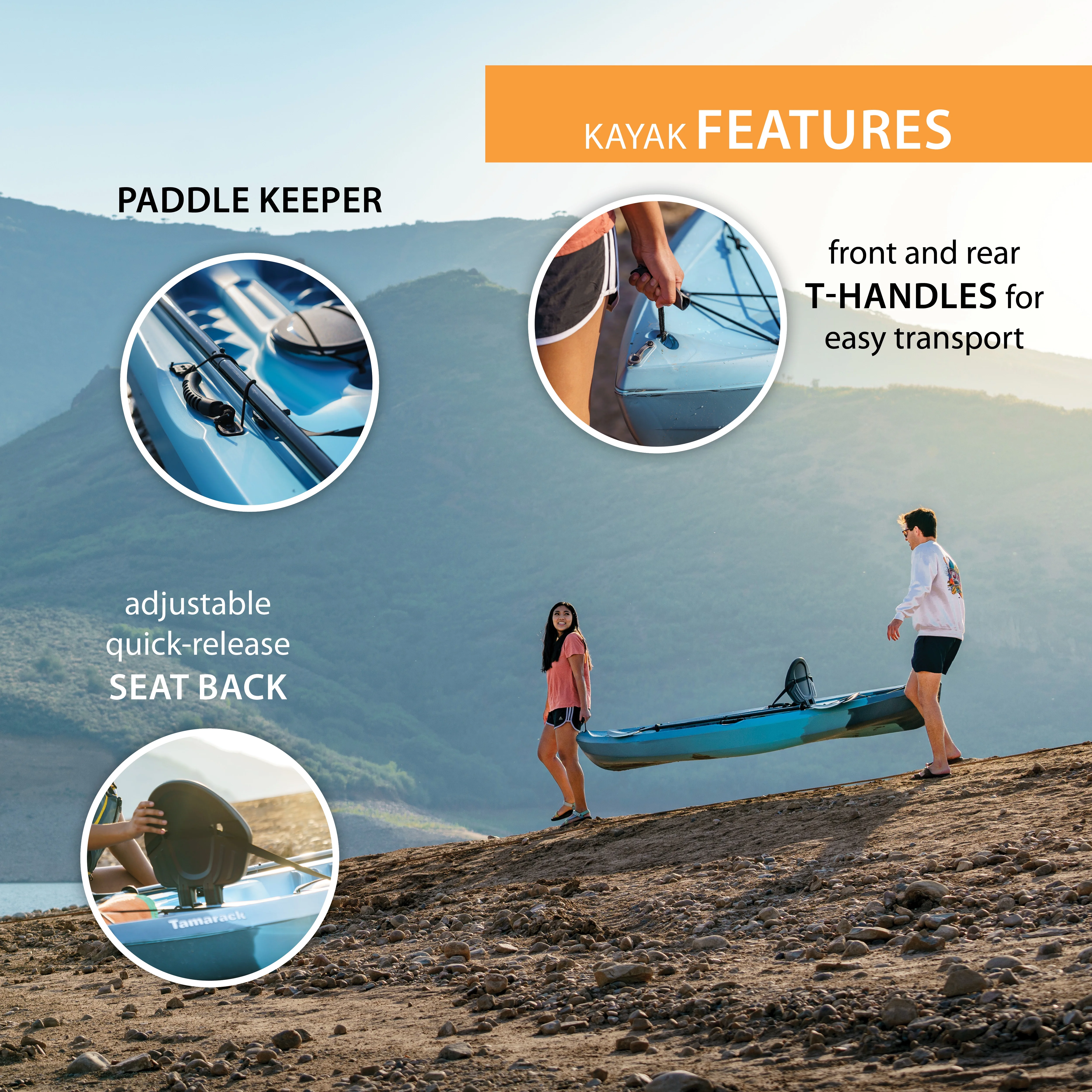 Lifetime Tamarack Angler Fishing Kayak- Arctic Fusion 2-Pack