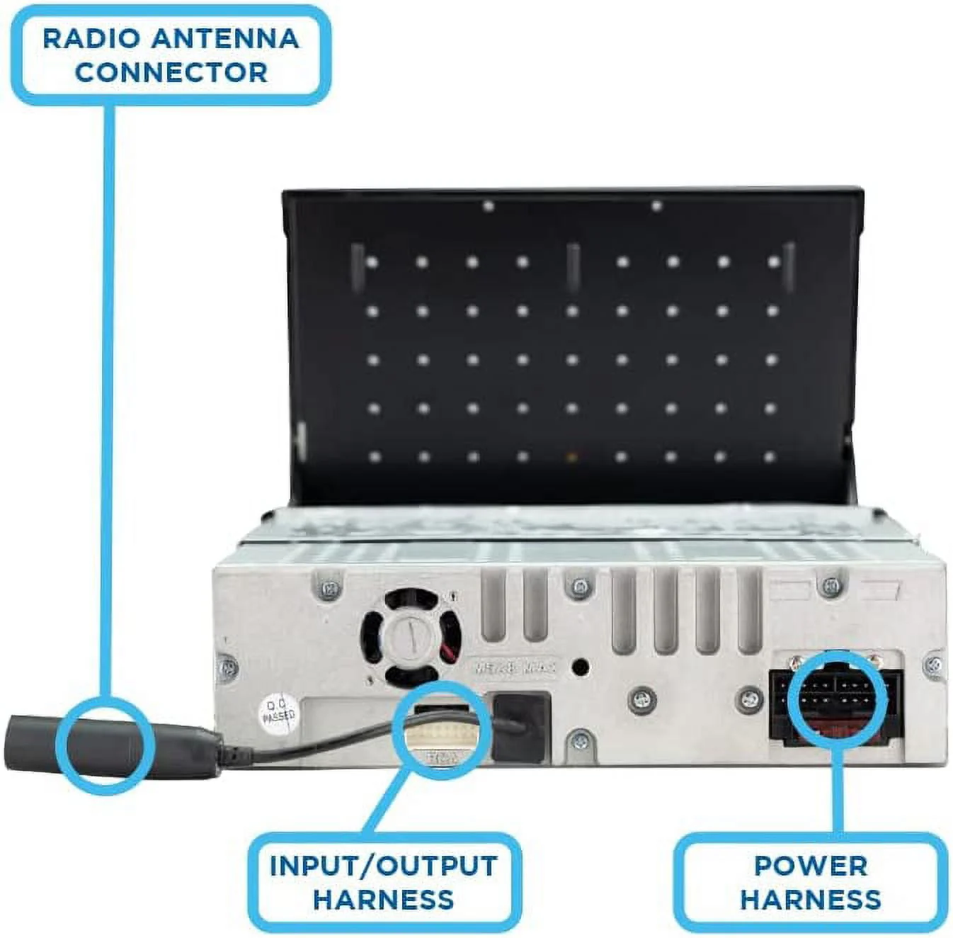 JENSEN CDR171 7 inch Single DIN Car Stereo Radio | AM/FM Motorized Flip Out LED Media Touch Screen