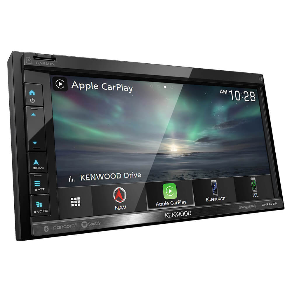 KENWOOD DNR476S 6.8-Inch Double-DIN In-Dash Navigation Digital Media Receiver with Bluetooth, Apple CarPlay, Android Auto and SiriusXM Ready