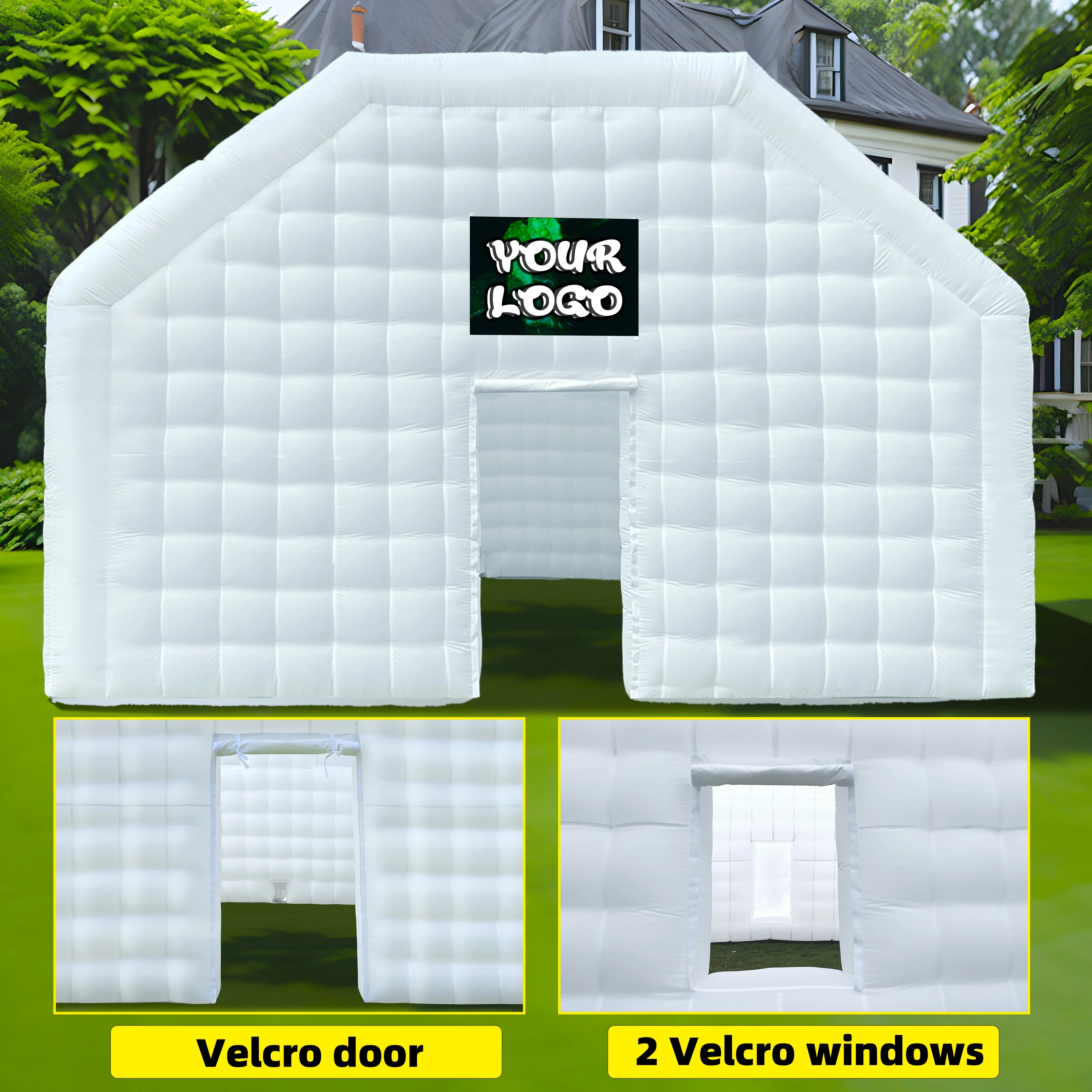 WARSUN 60 Person Large inflatable Party Tent with Disco Cube