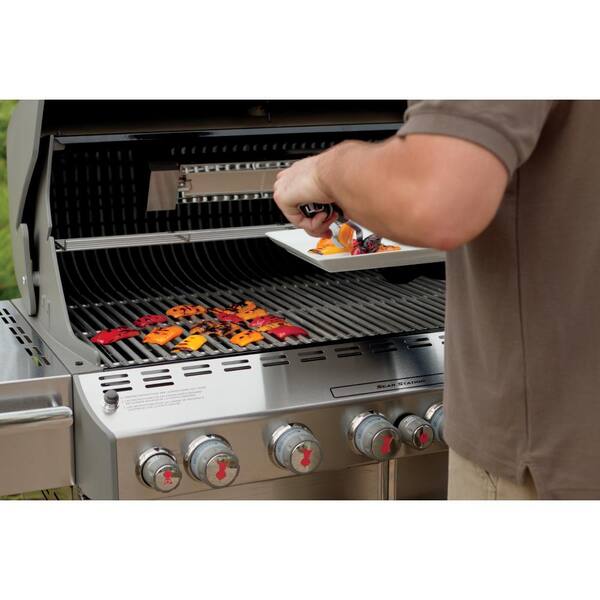 Summit S-670 6-Burner Propane Gas Grill in Stainless Steel with Built-In Thermometer and Rotisserie