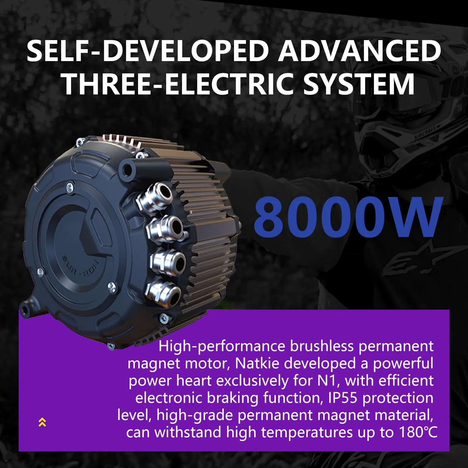 Electric Motorcycle Bike for Adults, Electric Dirt Bike 8000W(Peak) Mid-Mounted Motor 72V/30AH Removable Battery, Max Speed 50MPH/76Miles Off Road Electric Mountain Bike, Dual LED Headlight