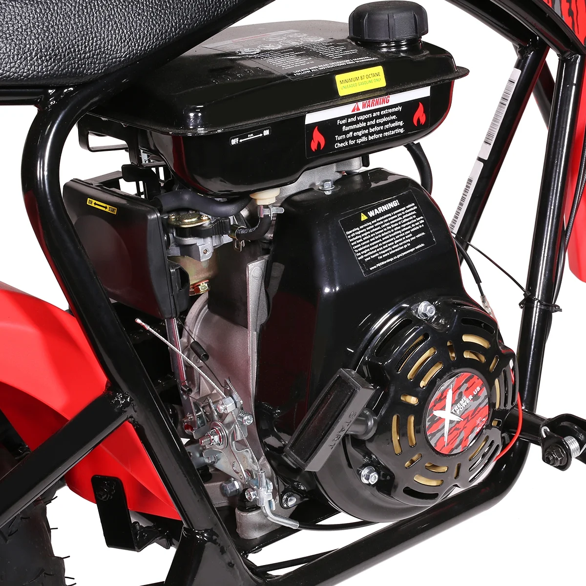 XtremepowerUS Pro Series 99cc Mini Bike Gas Powered Pocket Rocket for Adults Red/Black