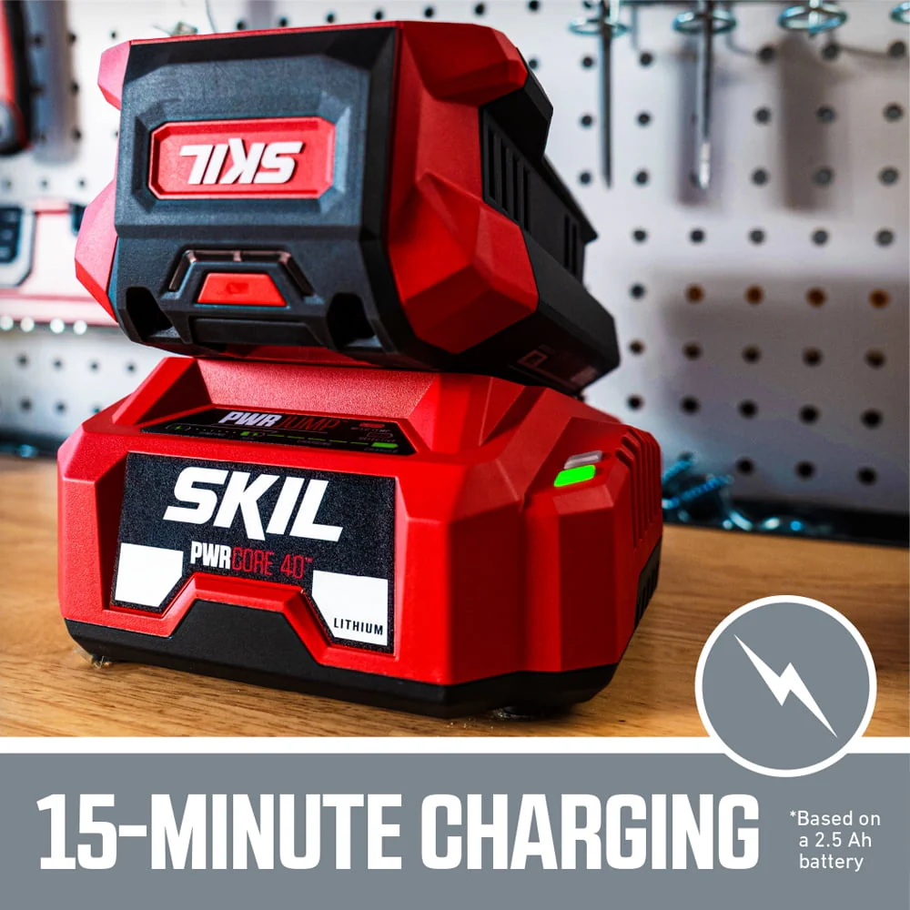 SKIL SM4910-10 PWR CORE 40 Brushless 40V Self-Propelled Mower Kit w/5.0Ah Battery & Charger